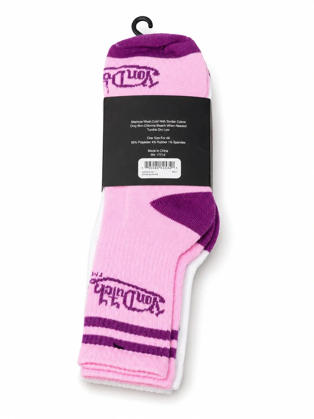 Von Dutch Logo Crew Socks 3 Pack
